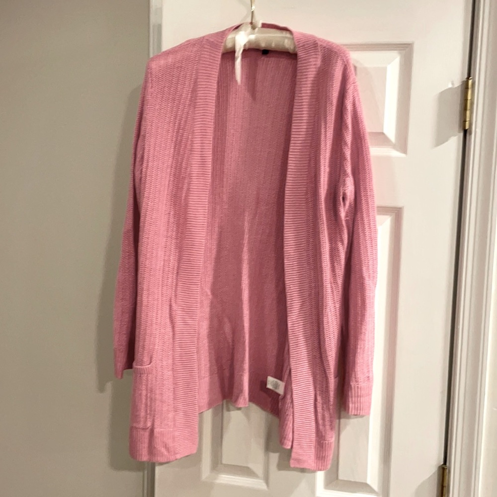 Pink Talbots open sweater